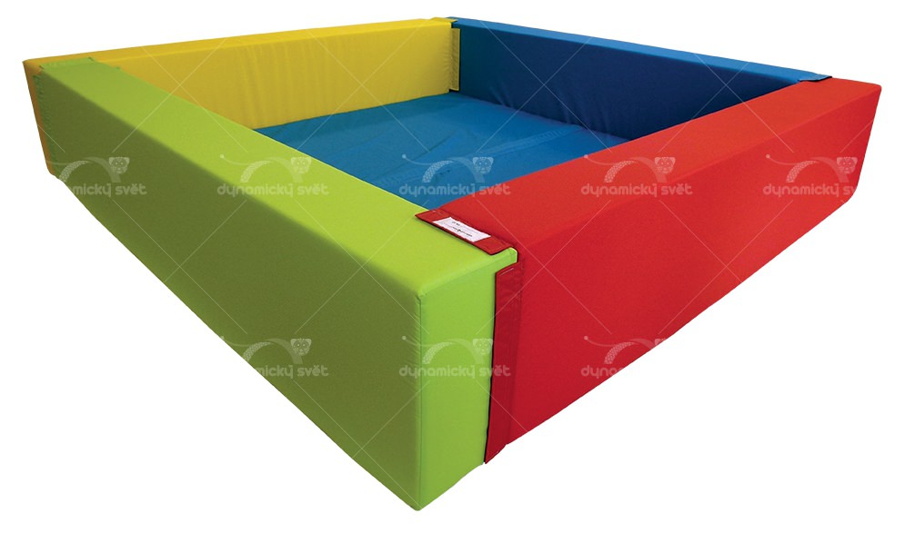 Bazén čtverec čtyřbarevný - PES