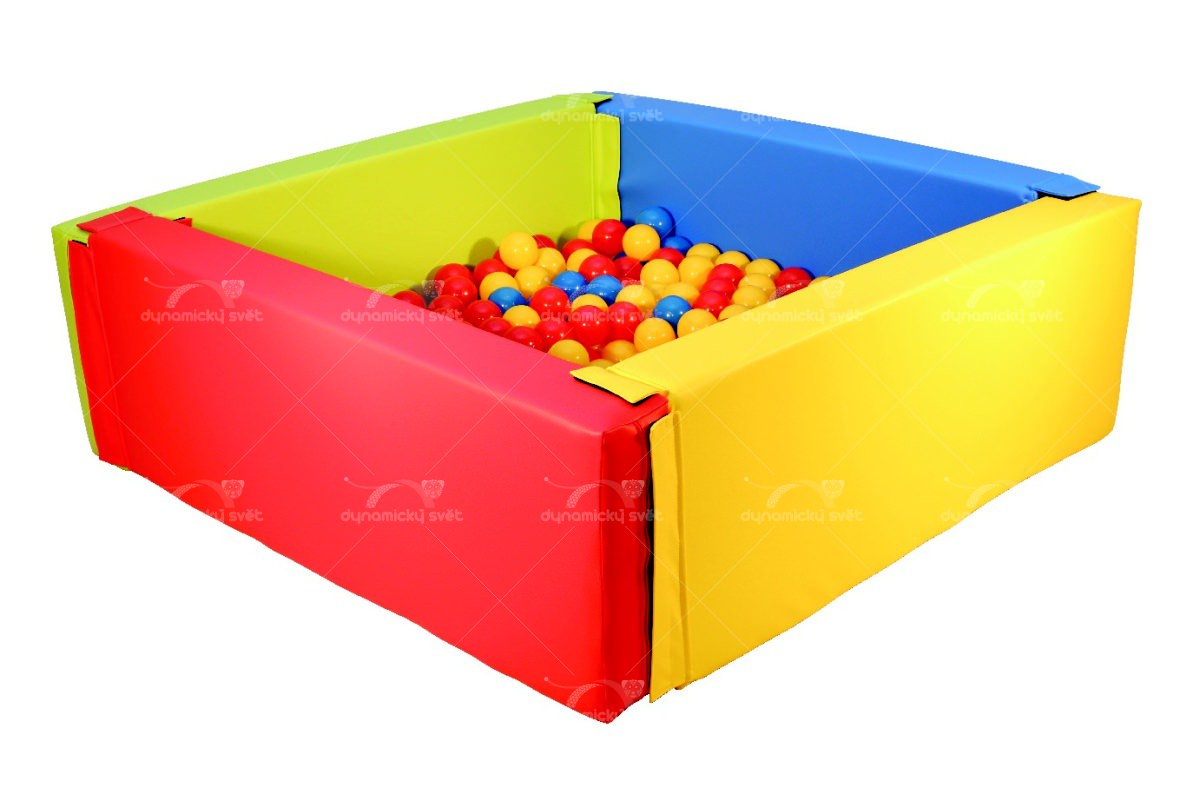 Bazén čtverec čtyřbarevný - PES