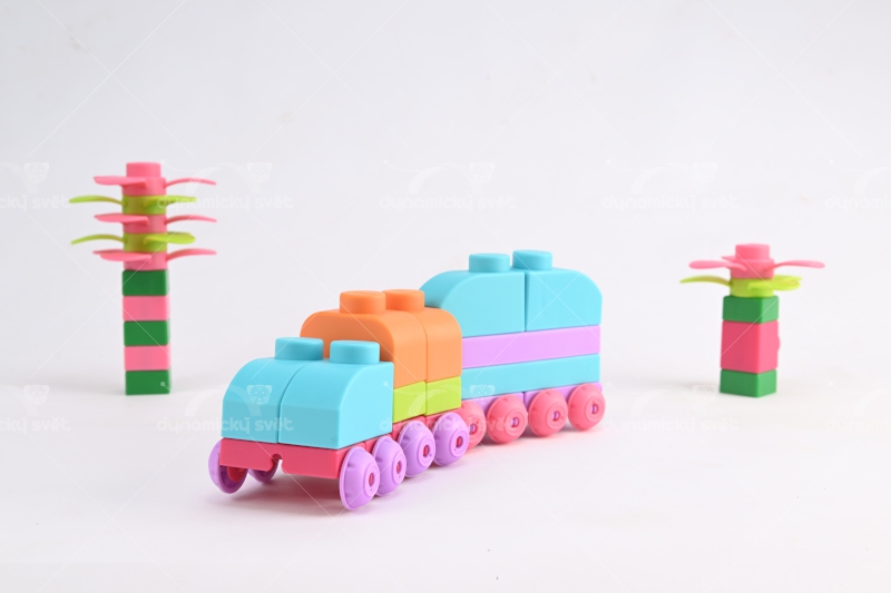 Měkká stavebnice PLUMP PLUS, 80 ks