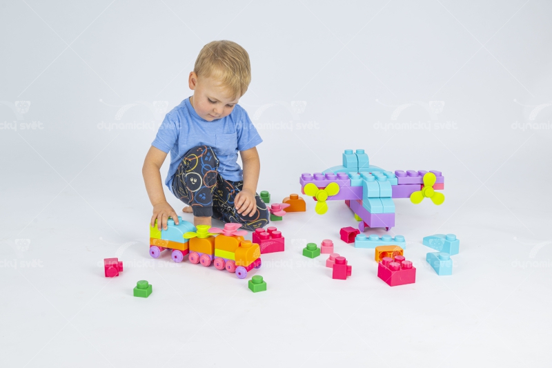 Měkká stavebnice PLUMP PLUS, 80 ks