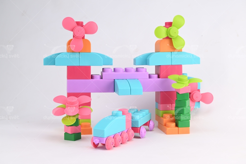 Měkká stavebnice PLUMP PLUS, 80 ks