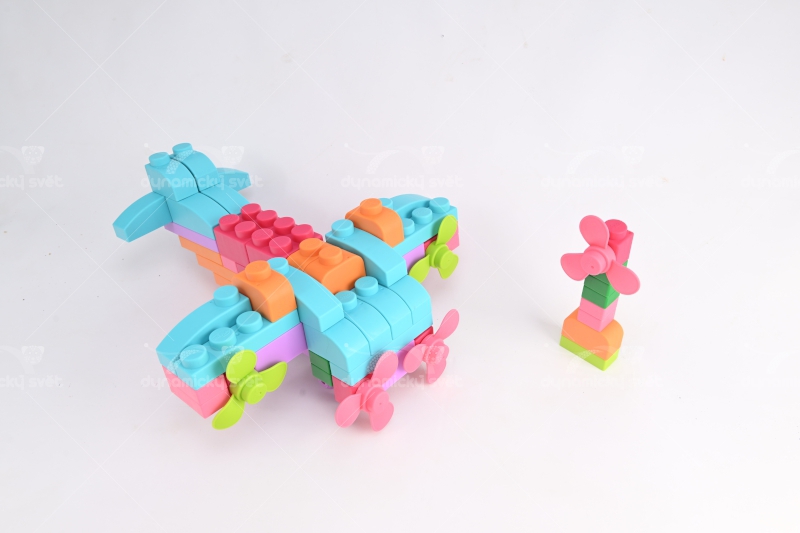 Měkká stavebnice PLUMP PLUS, 80 ks