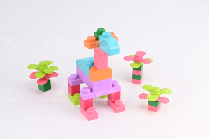 Měkká stavebnice PLUMP PLUS, 80 ks