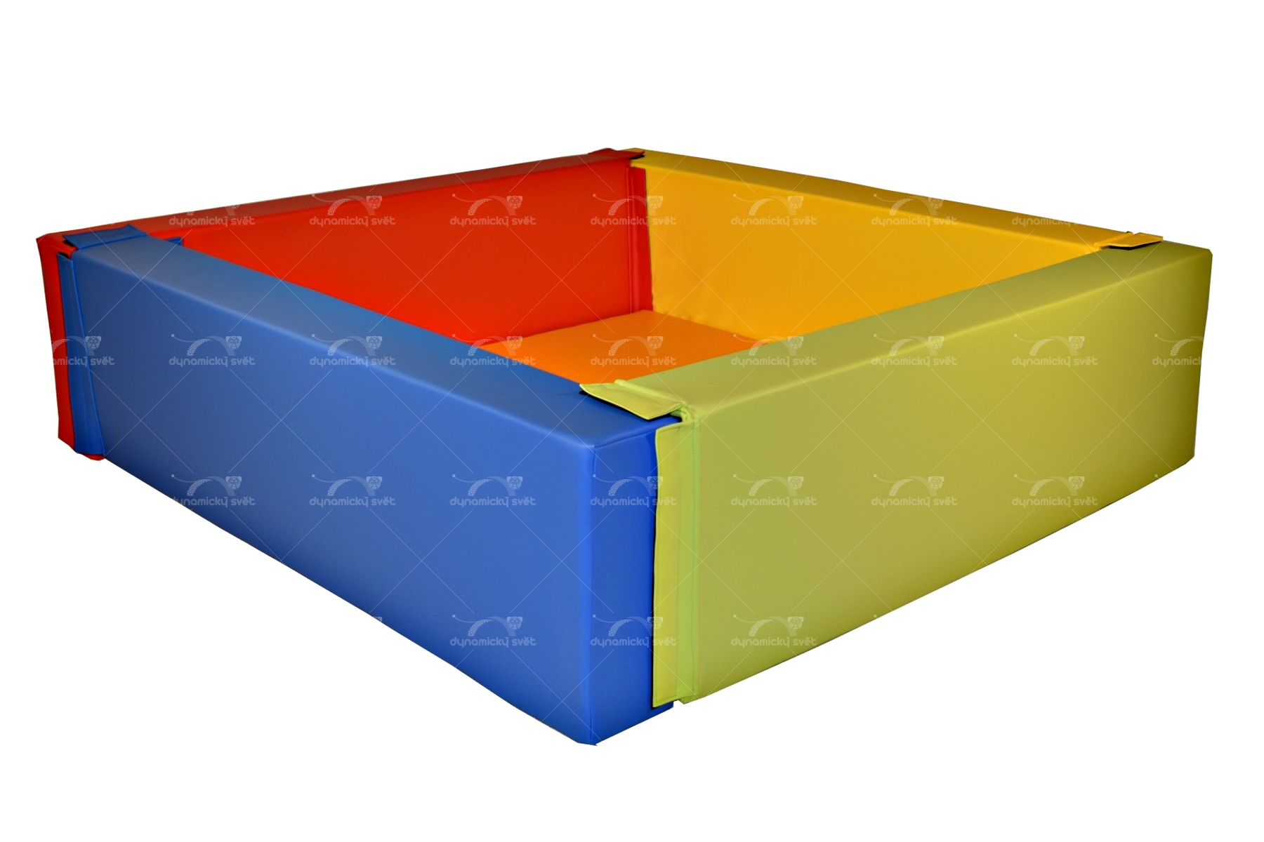 Bazén čtverec čtyřbarevný - koženka